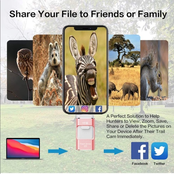 USB Flash Drive Huge Storage Capacity with 1TB Pink - Picture 5 of 11